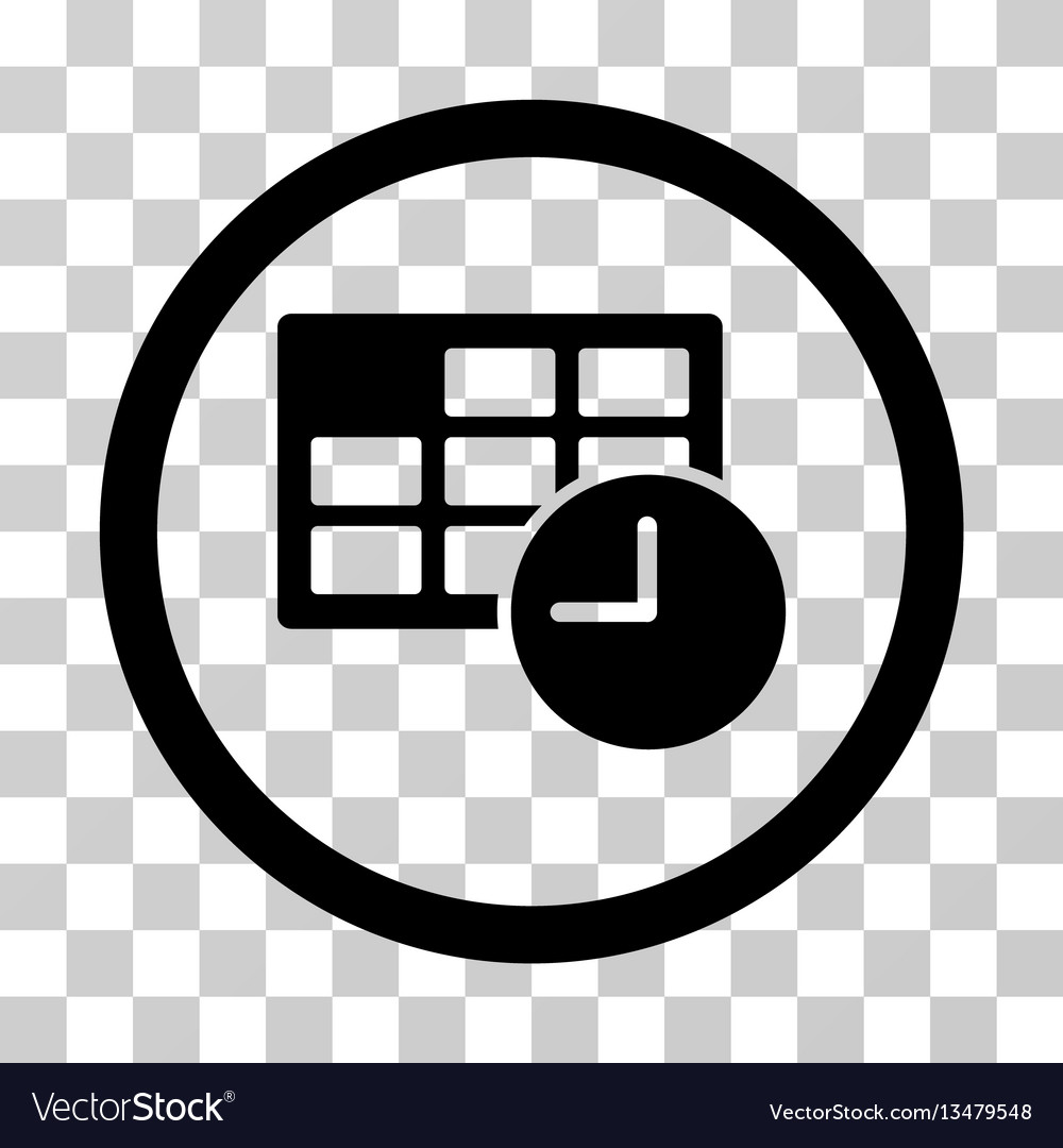Date and time rounded icon Vector Image Date and time rounded icon