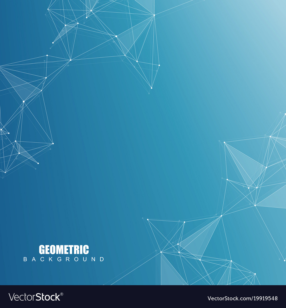 Geometric abstract background with connected line