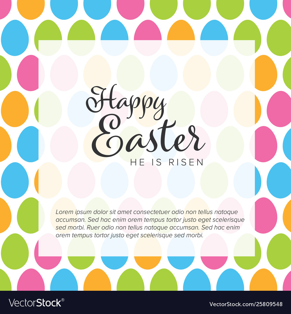 Happy easter card template