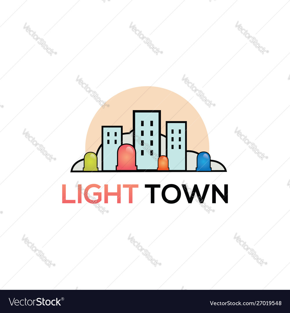 Light town Royalty Free Vector Image - VectorStock