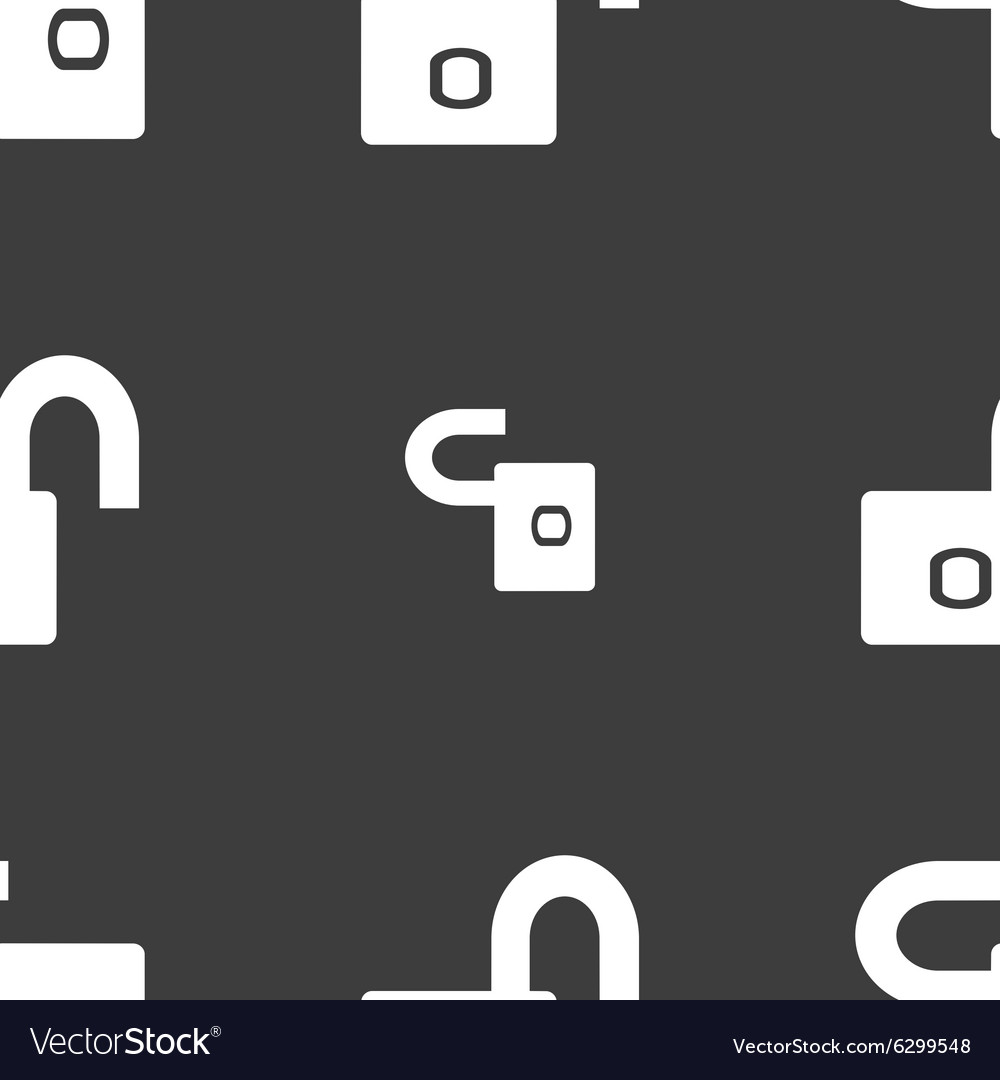 Lock sign icon locker symbol seamless pattern