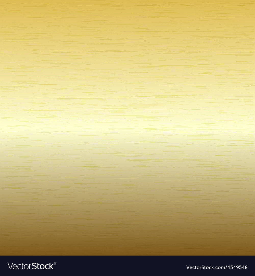Metal Background Texture Brushed Gold Plate Vector Image