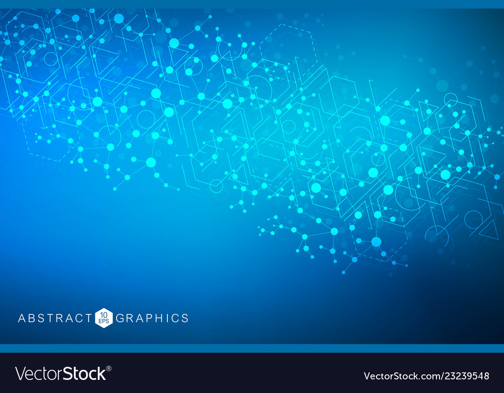 Science network pattern connecting lines and dots