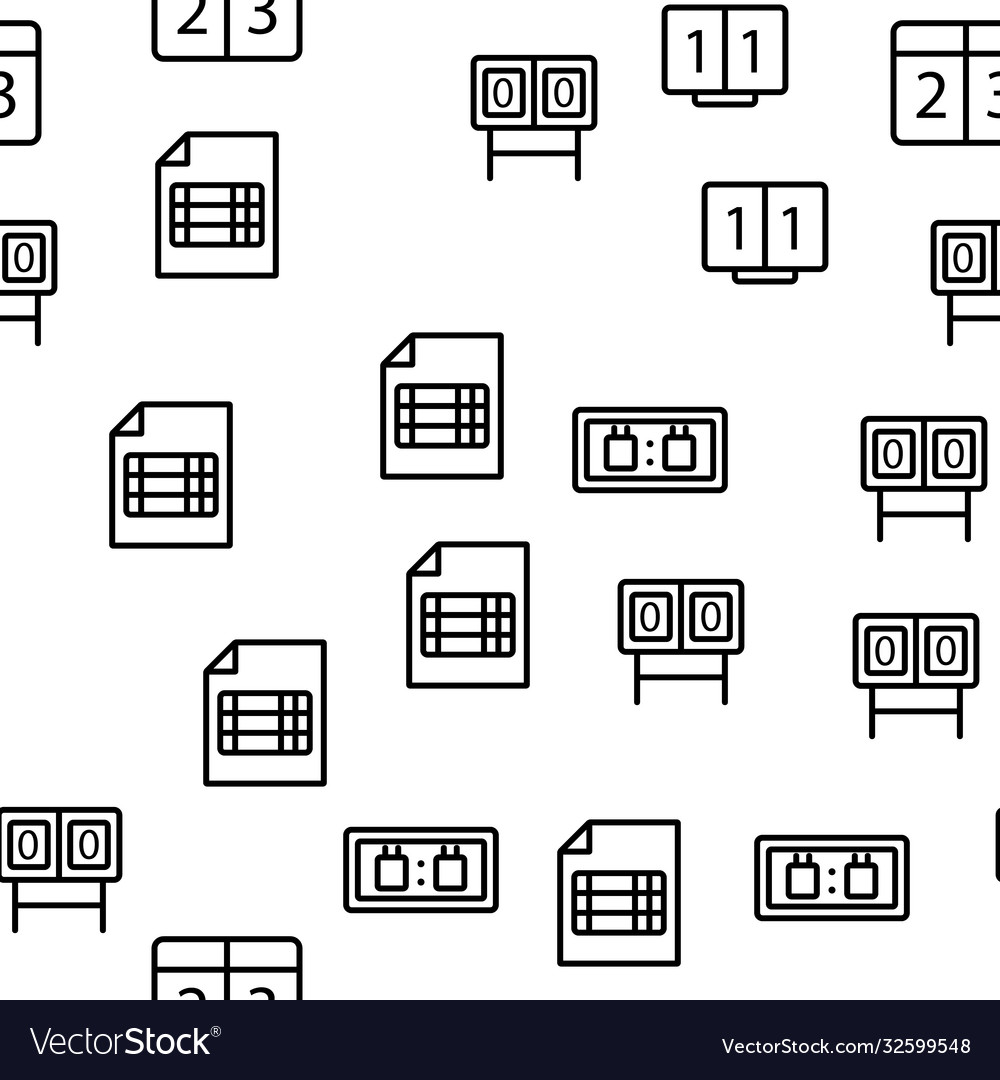 Scoreboard game tool seamless pattern Vector Image Scoreboard game tool seamless pattern
