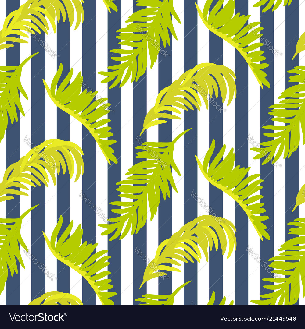 Seamless pattern with palm tree branches Vector Image Seamless pattern with palm tree branches