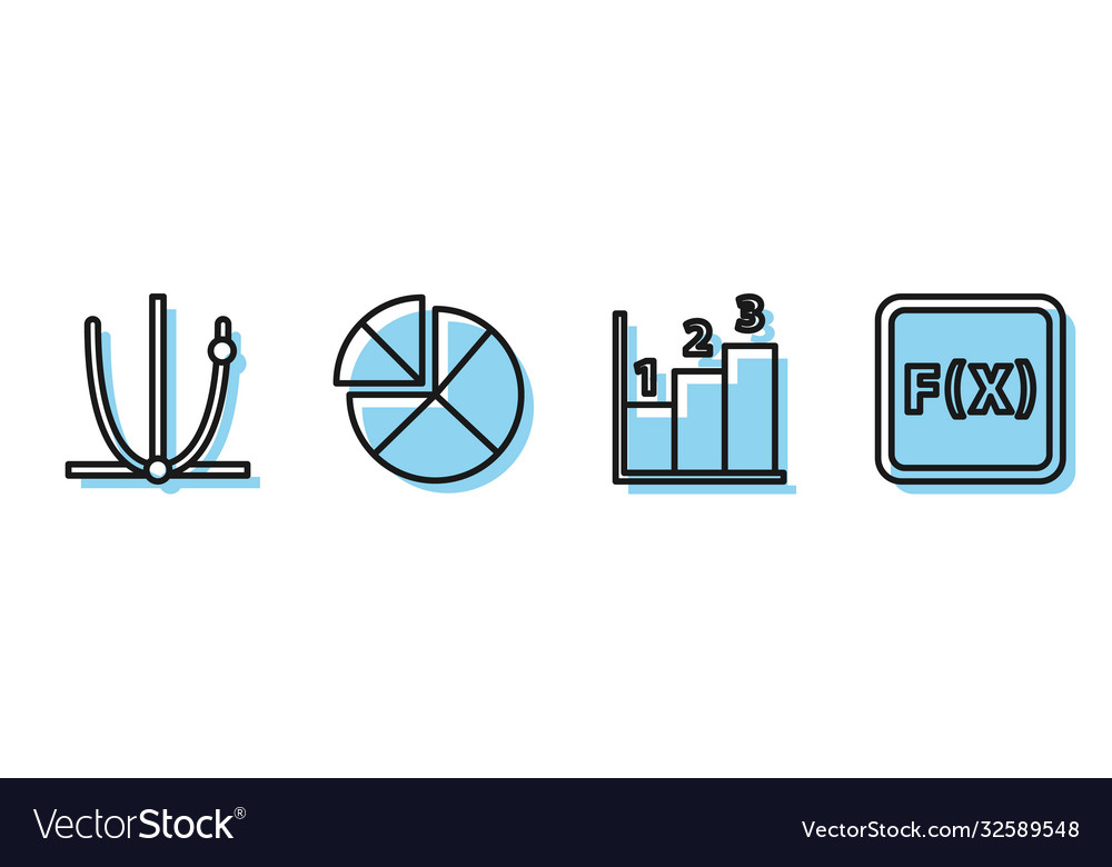 Set line graph schedule chart diagram ringing Vector Image Set line graph schedule chart diagram ringing