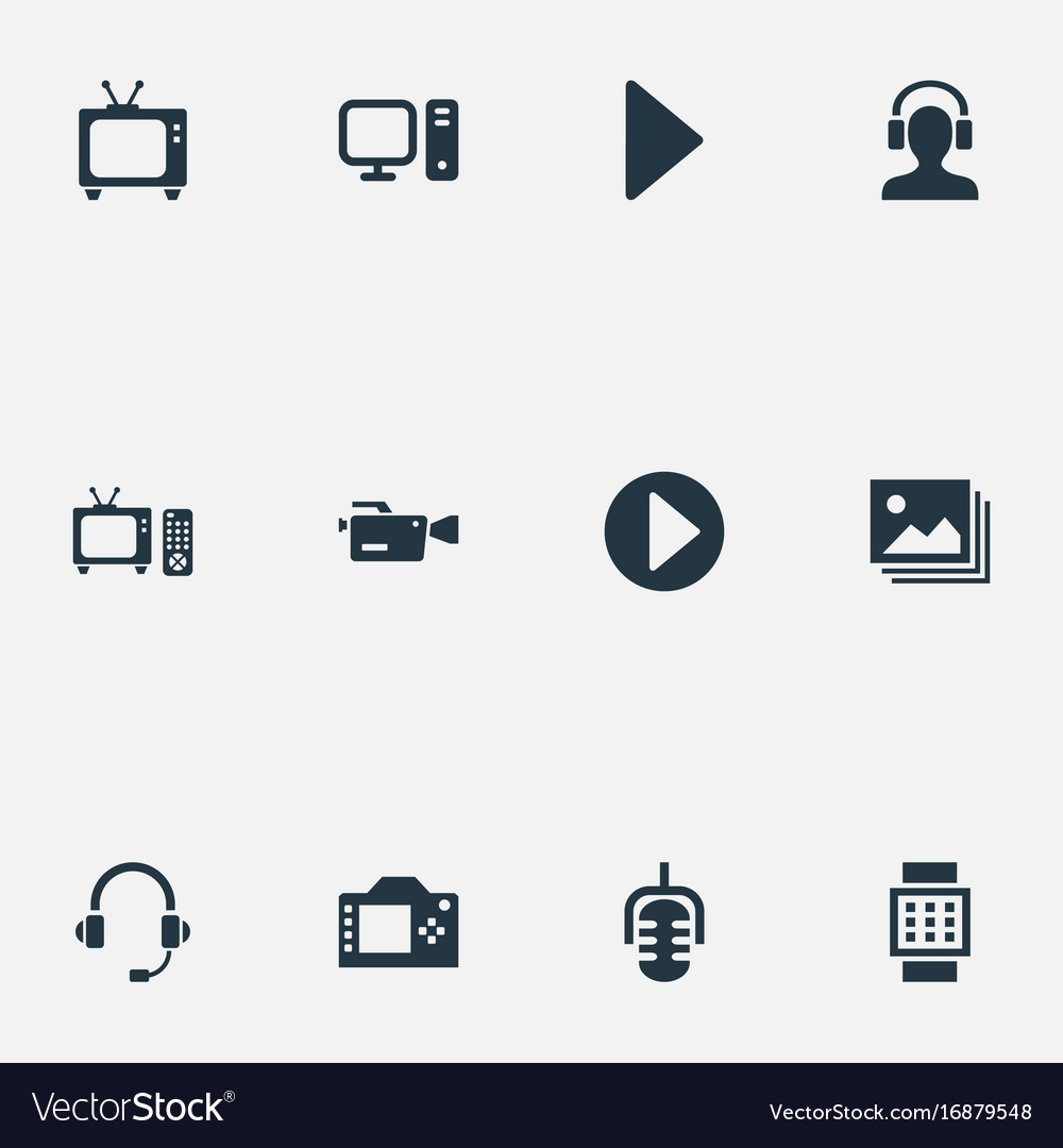 Set of simple icons element