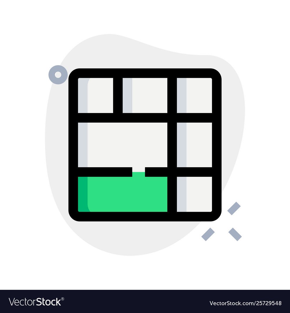 Top right content cells with horizontal columns