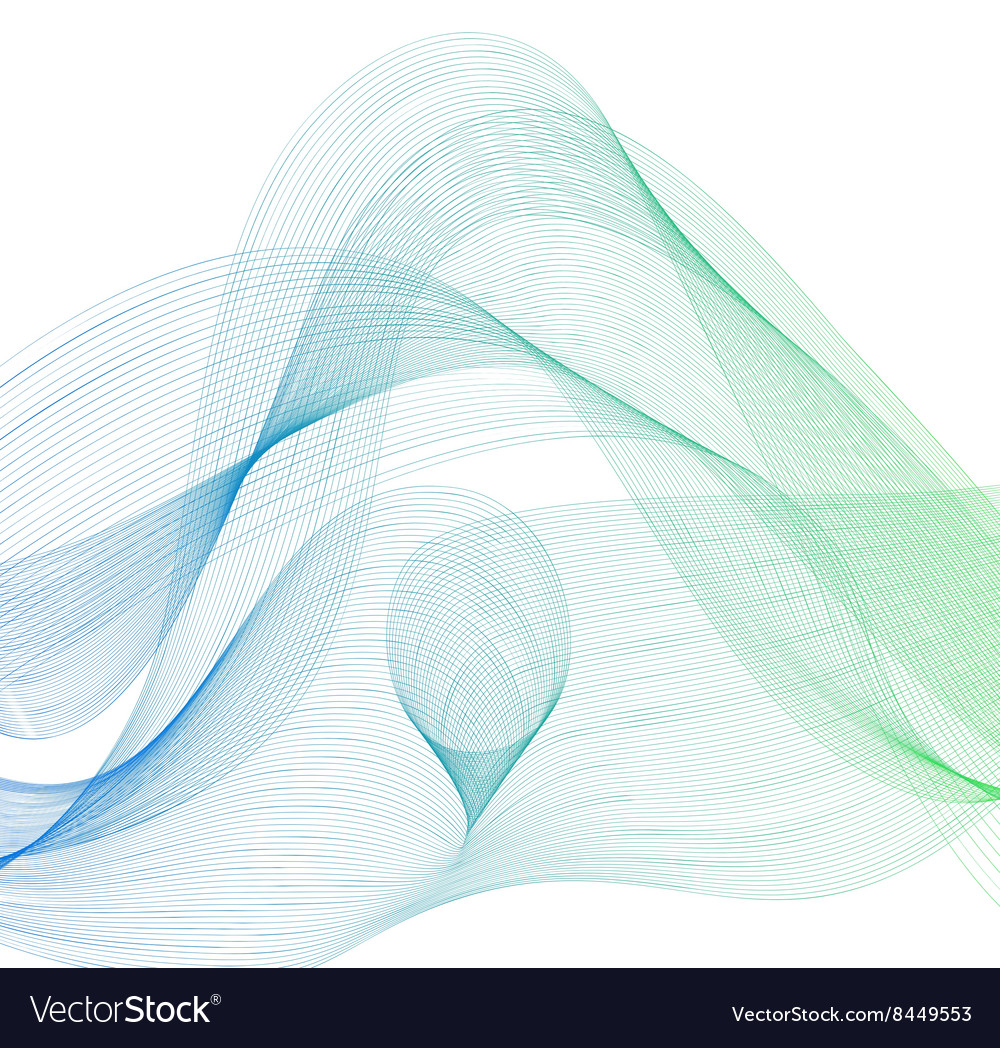 Abstract wave set on white background