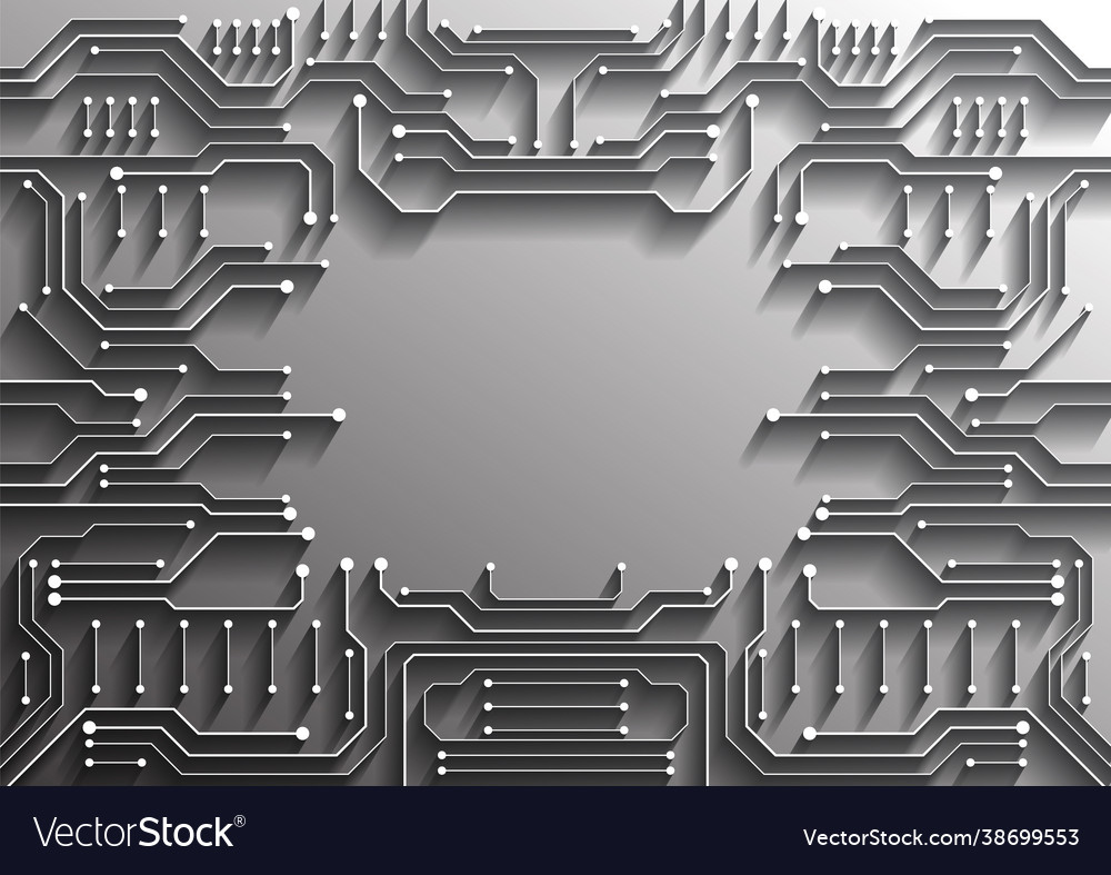 Circuit technology background with hi-tech vector image Circuit technology background with hi-tech