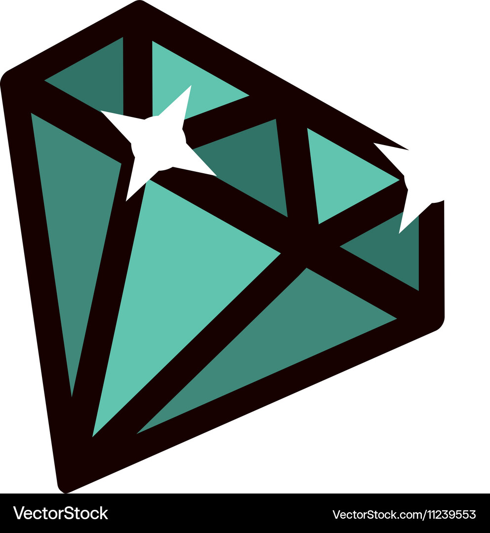 Diamond gem icon Royalty Free Vector Image - VectorStock