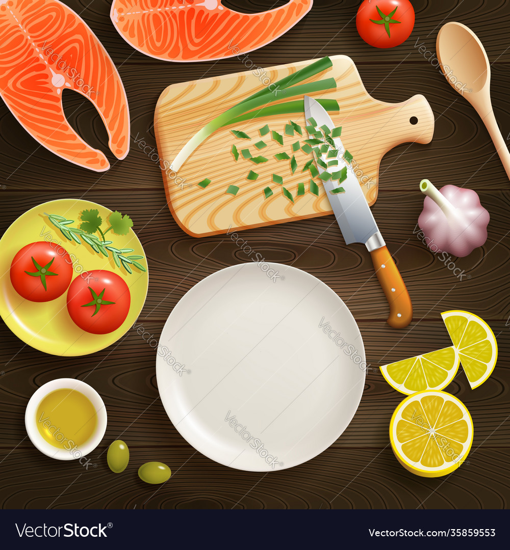 Flat lay cooking dark background image