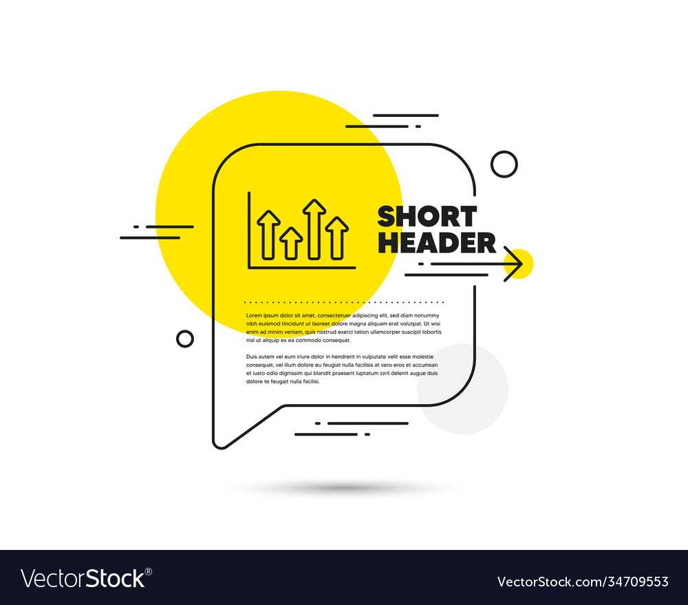 Growth chart line icon upper arrows sign