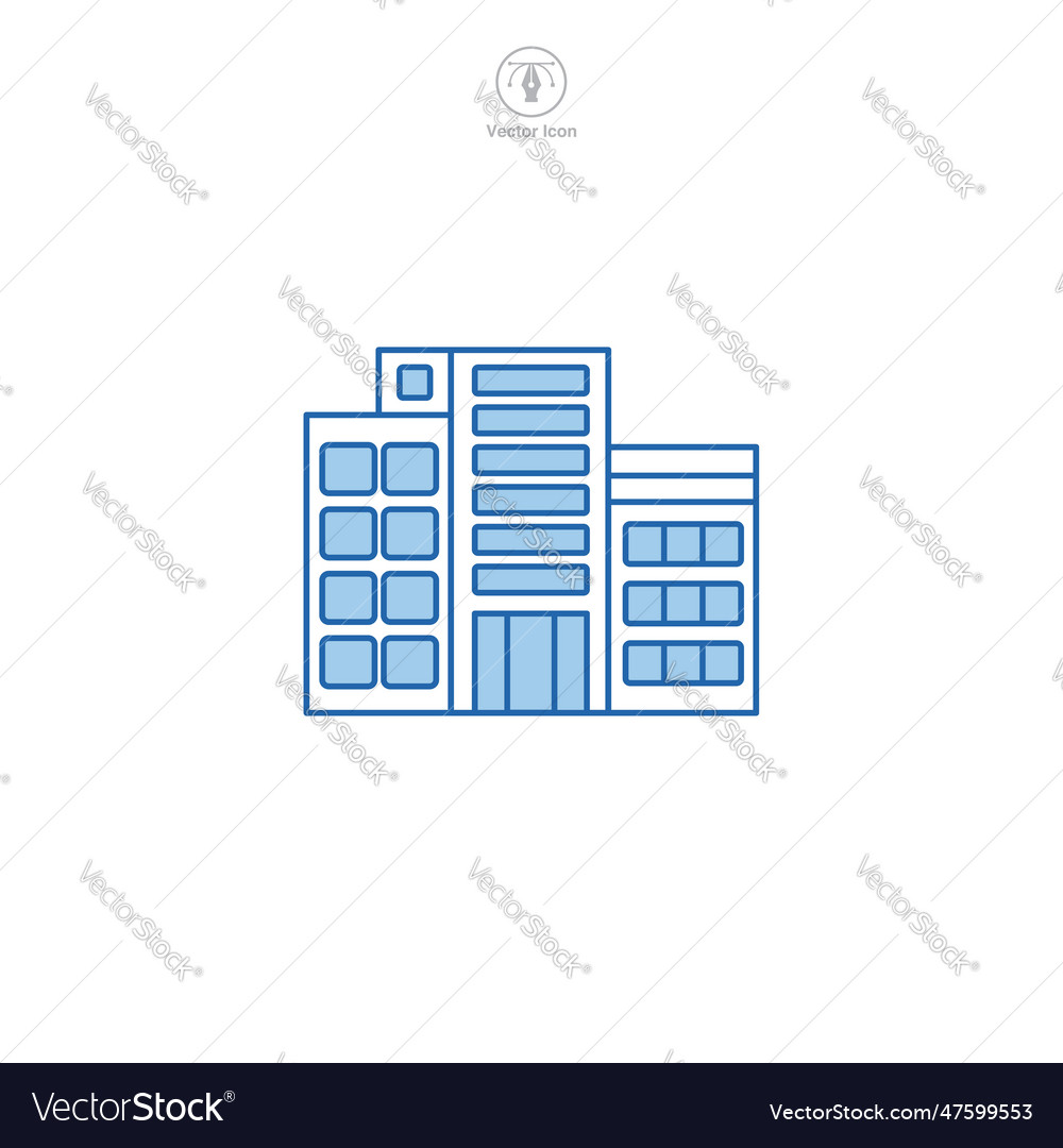 Hospital icon portrays a simplified medical Vector Image