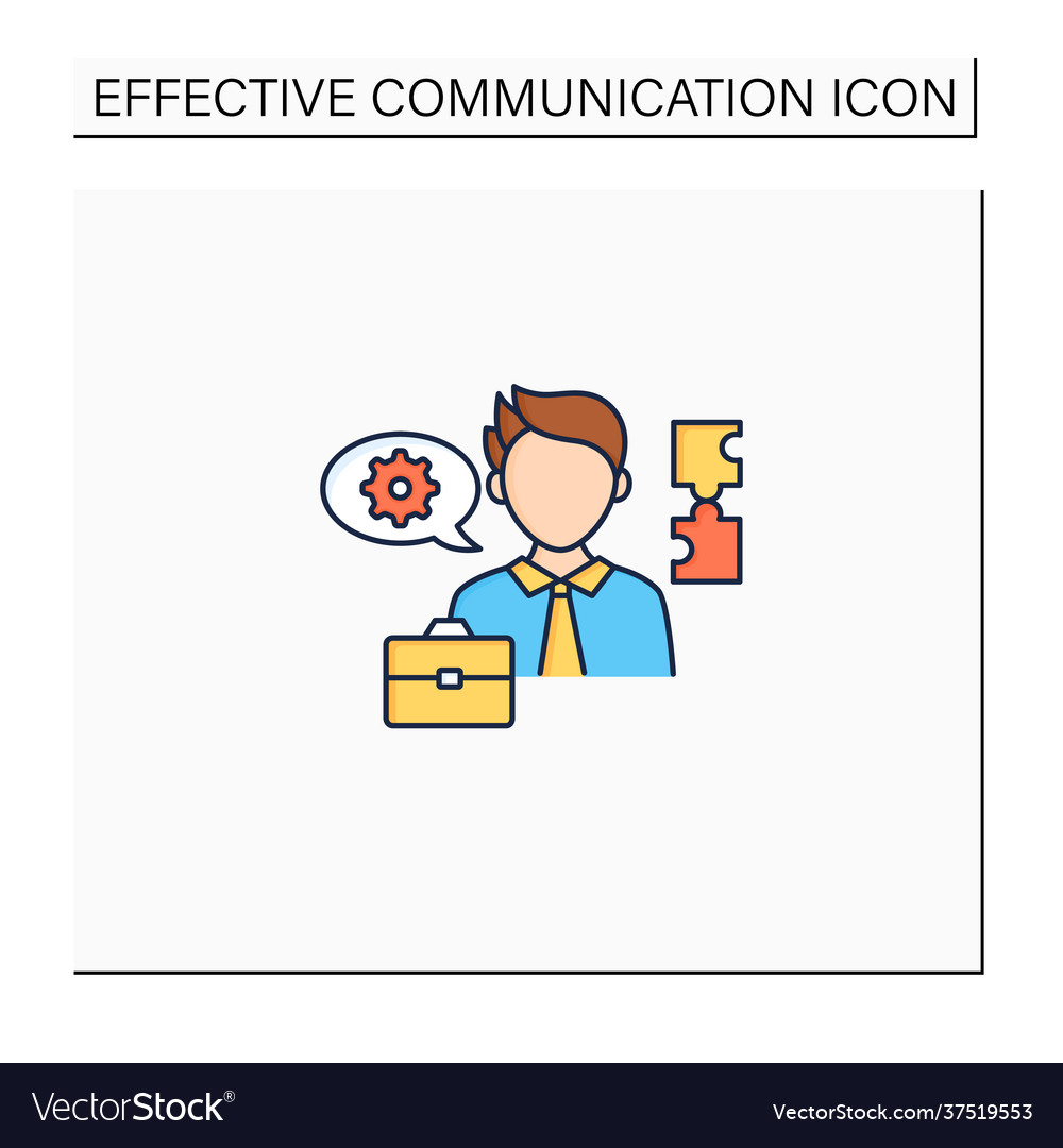 Ineffective communication color icon