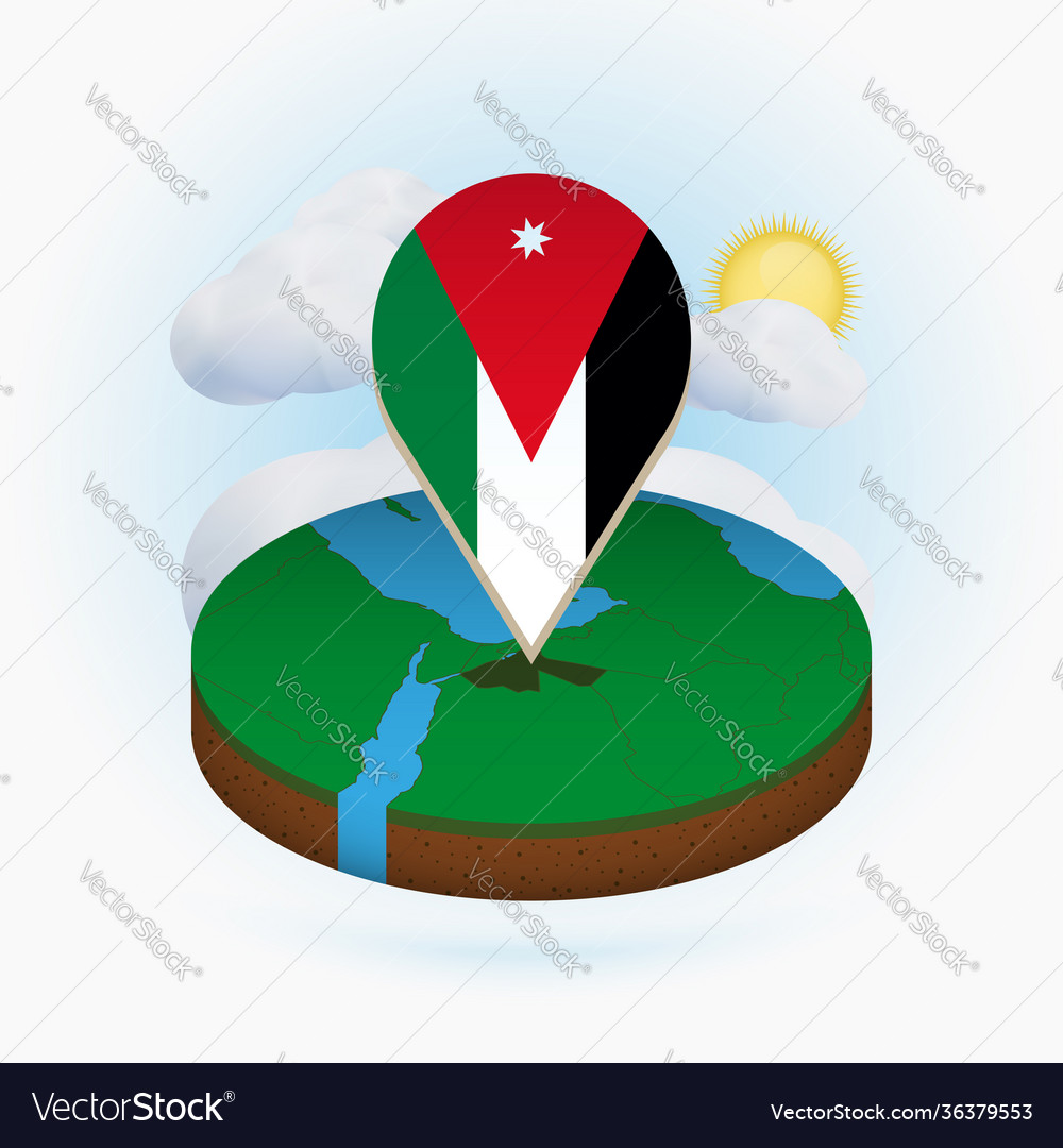 Isometric round map jordan and point marker