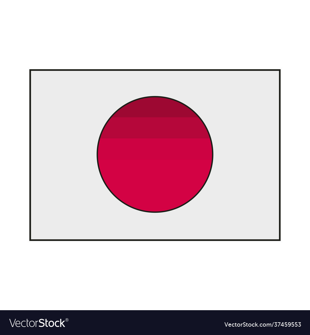 Japan flag natonal Royalty Free Vector Image - VectorStock