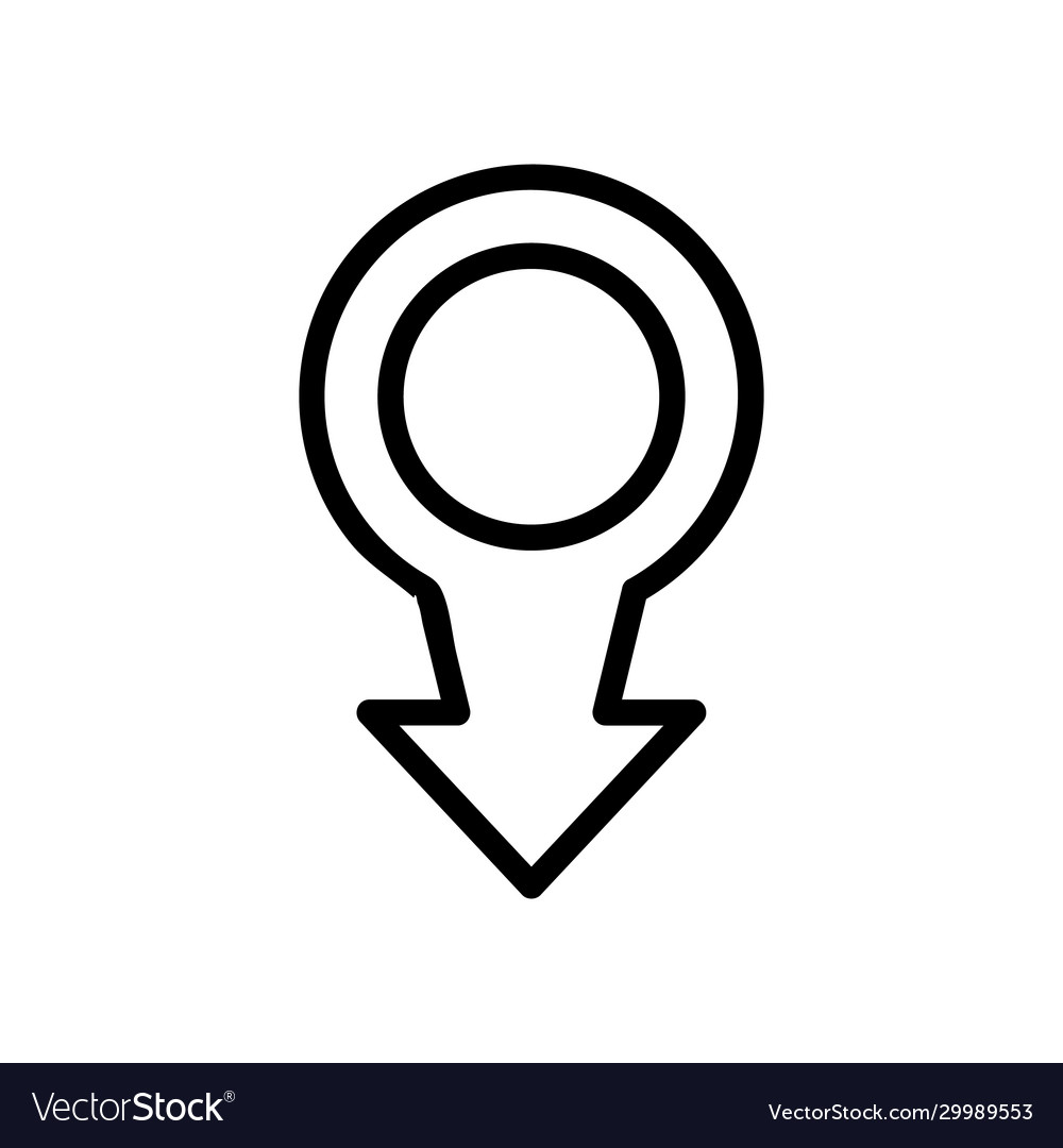 Marker pointer icon isolated contour