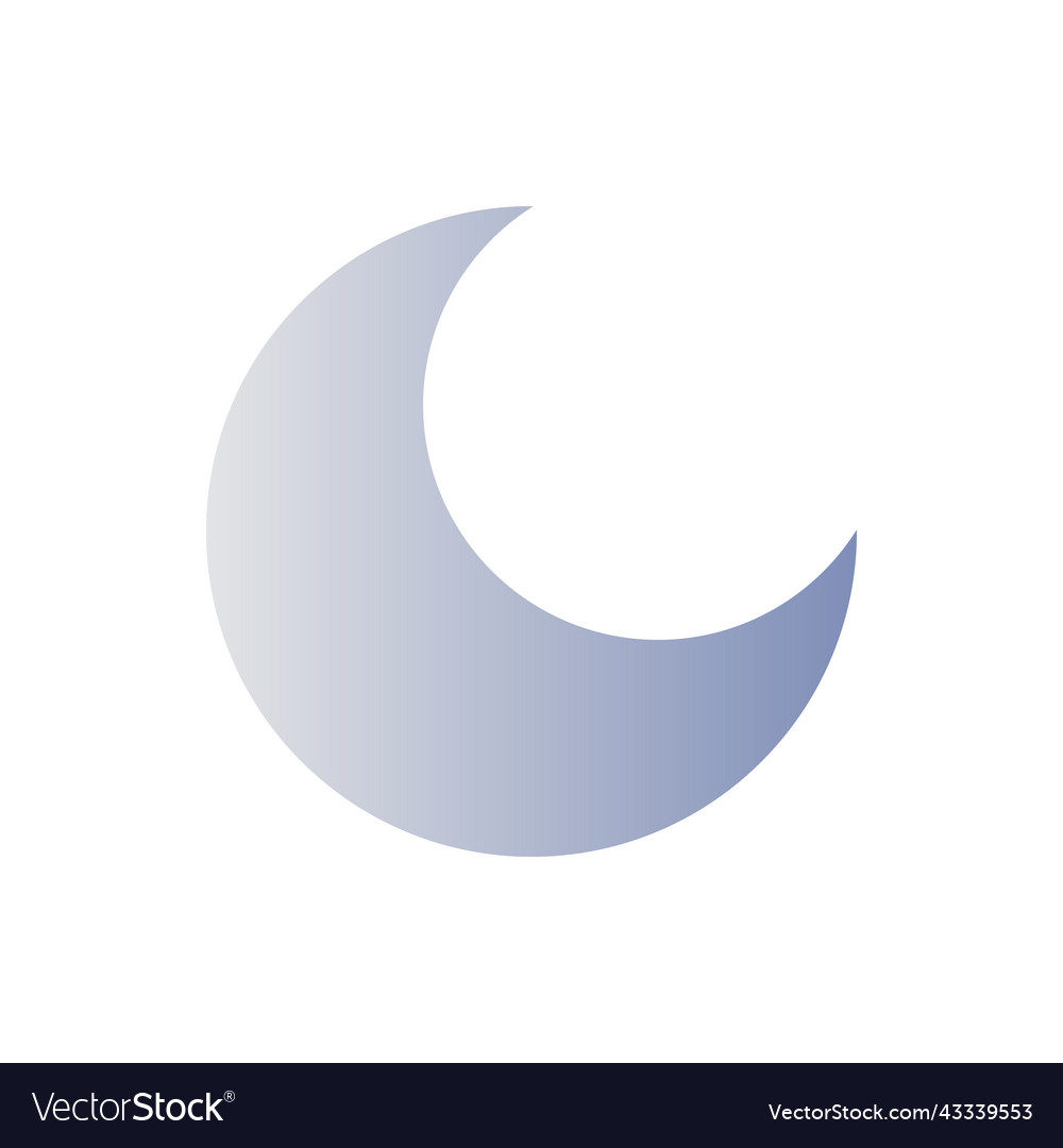 Night mode flat gradient color ui icon vector image Night mode flat gradient color ui icon