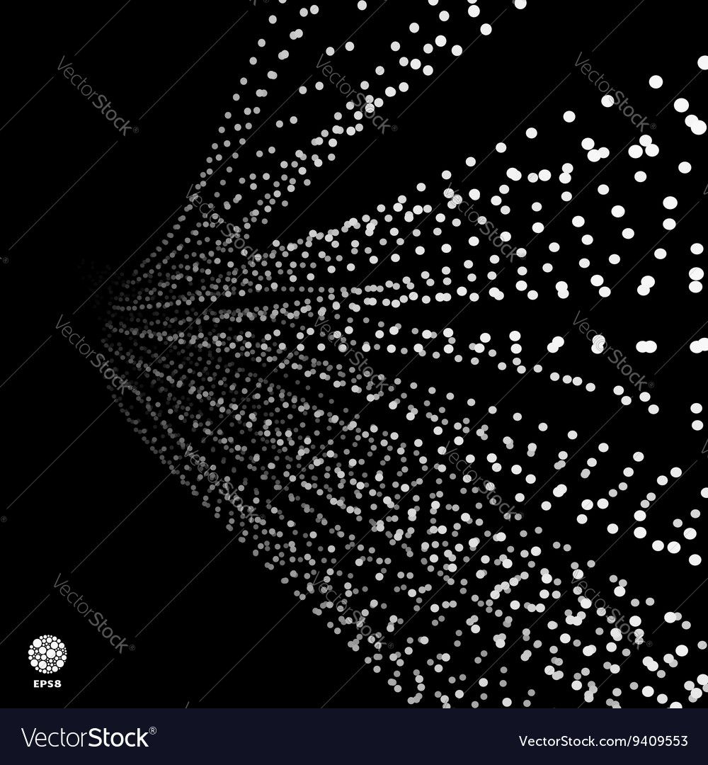 Point flow design template abstract