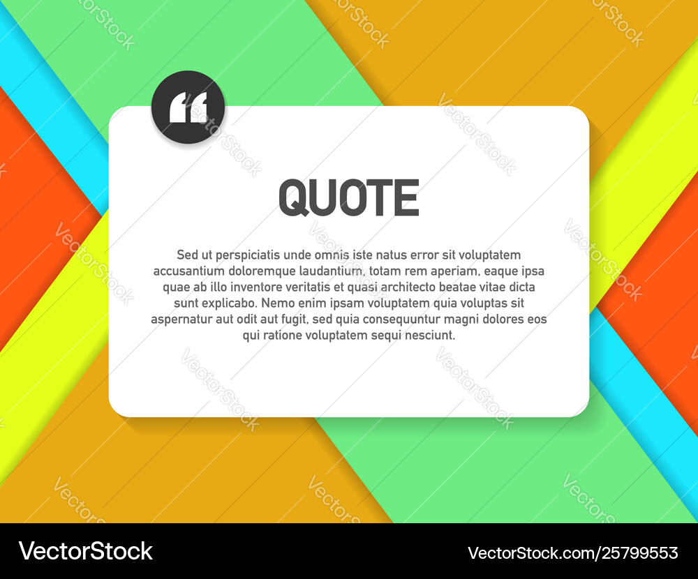 Quote background creative modern material design Vector Image
