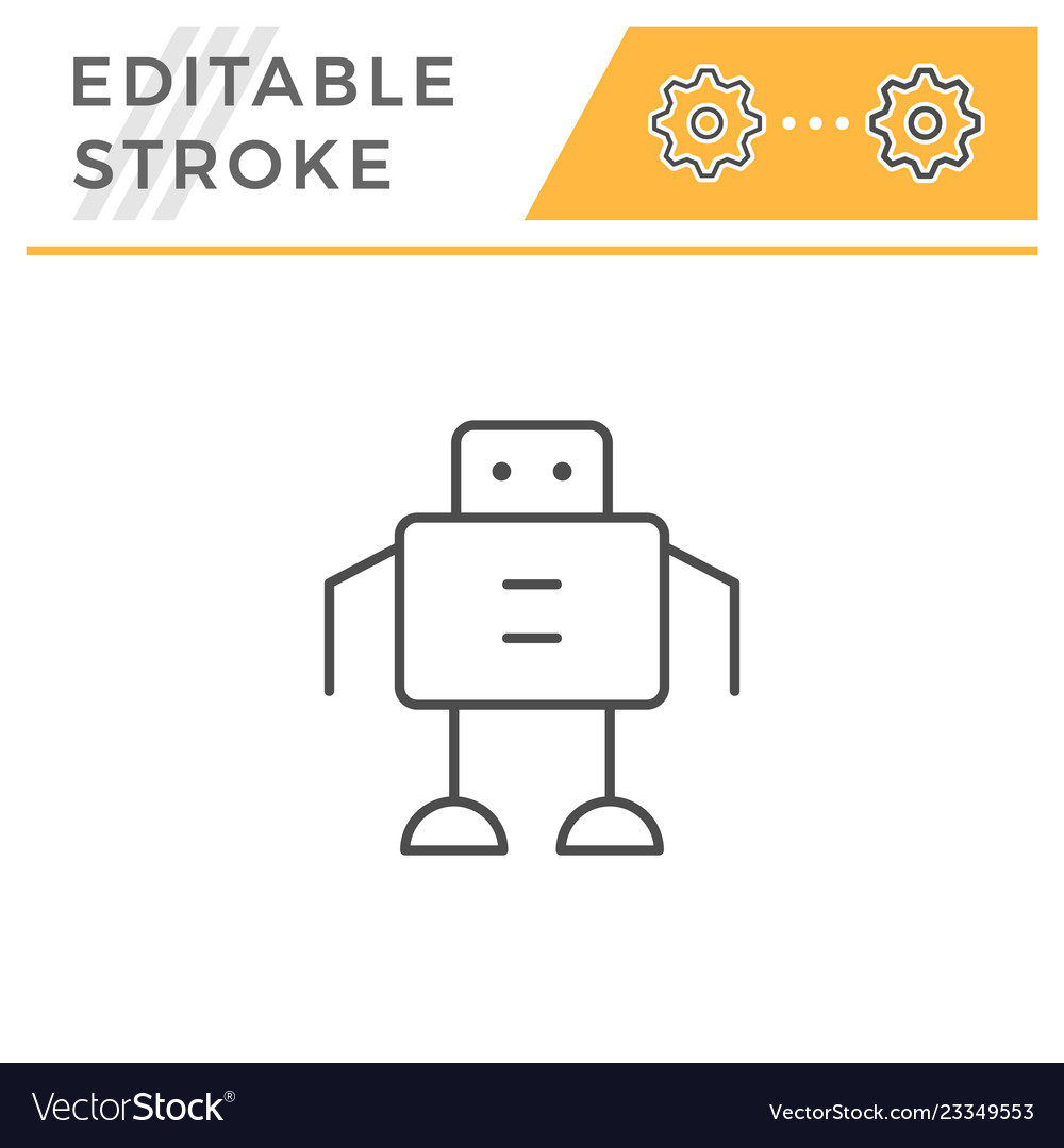 Robot line icon Royalty Free Vector Image - VectorStock
