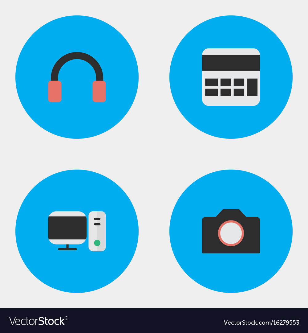 Set of simple gadget icons