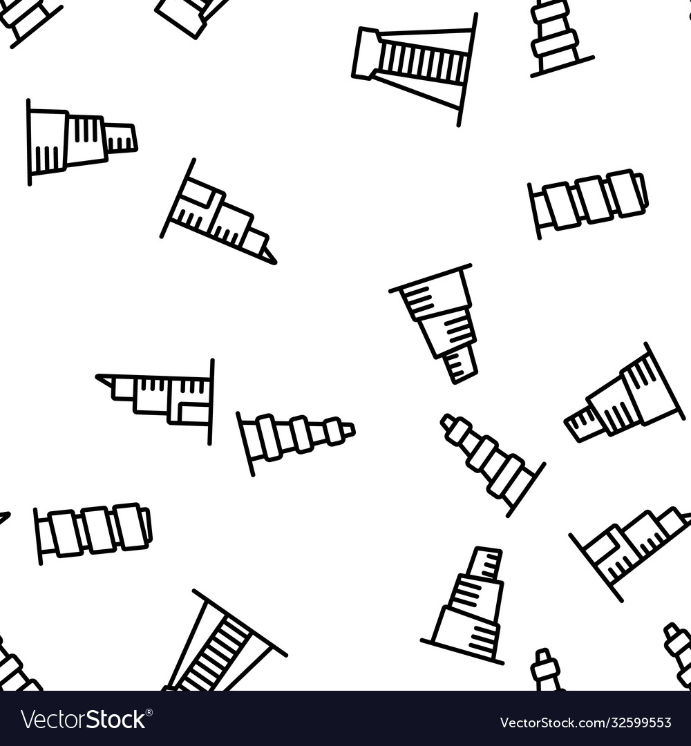 Skyscraper building seamless pattern vector image Skyscraper building seamless pattern