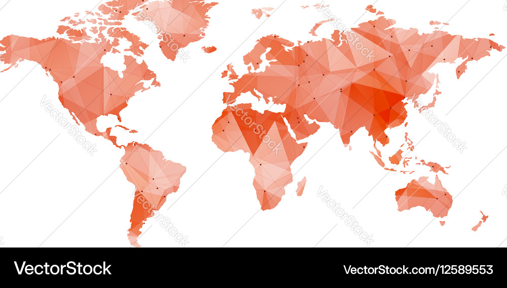 Stylized map of world Royalty Free Vector Image