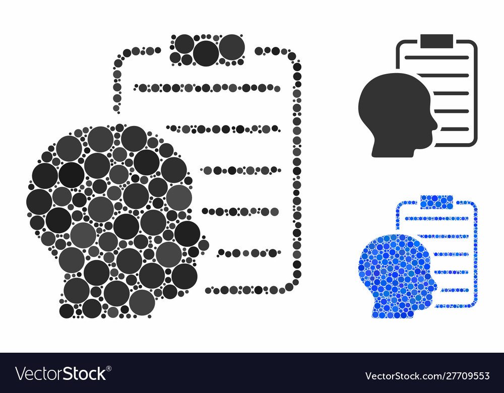 User report page composition icon round dots