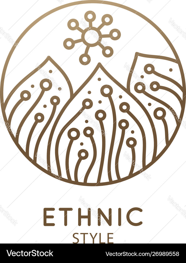 Abstract patterned nature logo Royalty Free Vector Image