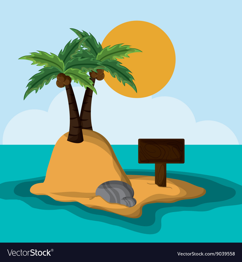 Beach design summer icon colorful Royalty Free Vector Image