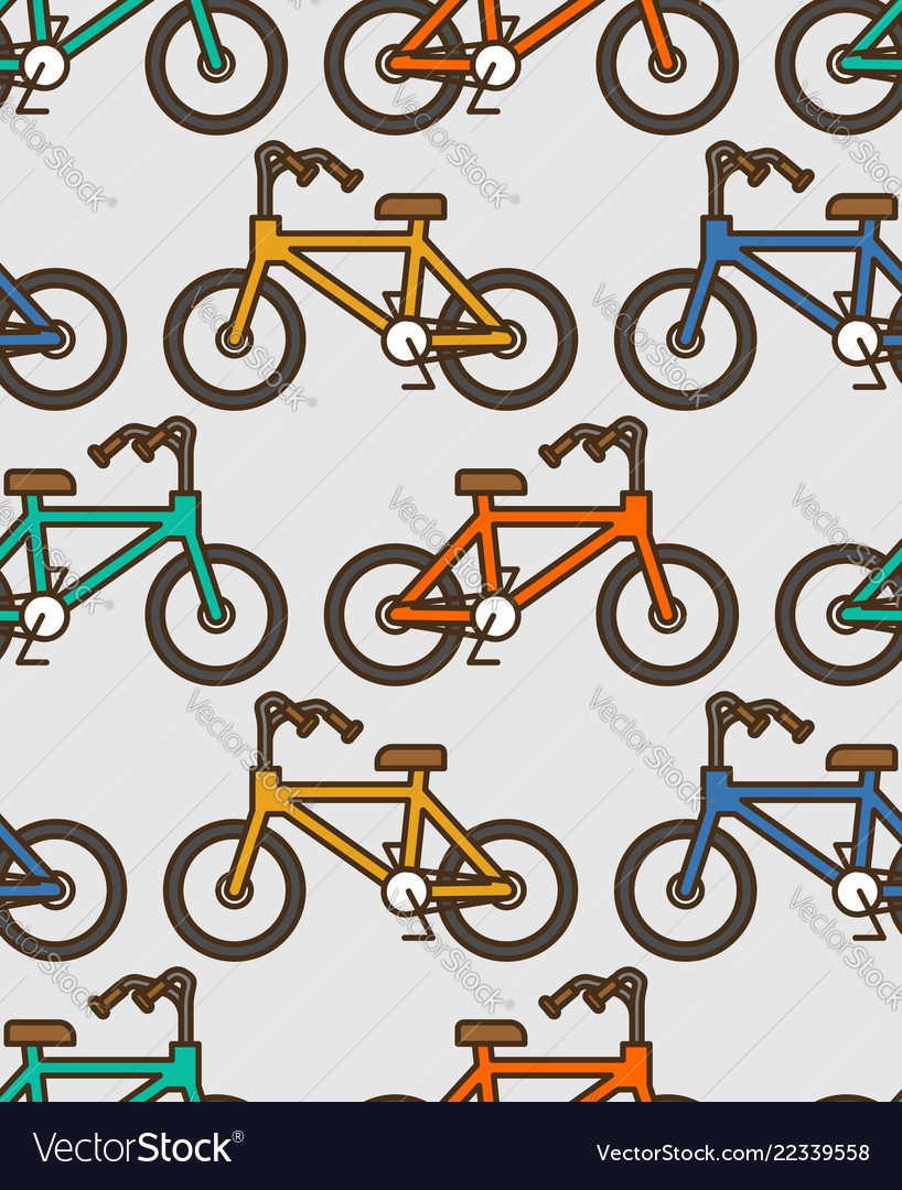 Bicycle pattern outline style bmx linear Vector Image Bicycle pattern outline style bmx linear