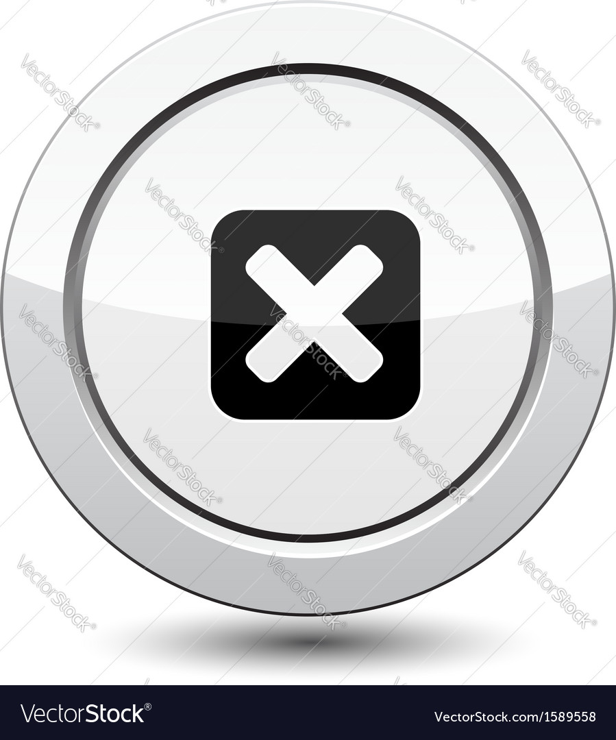 Button with x sign