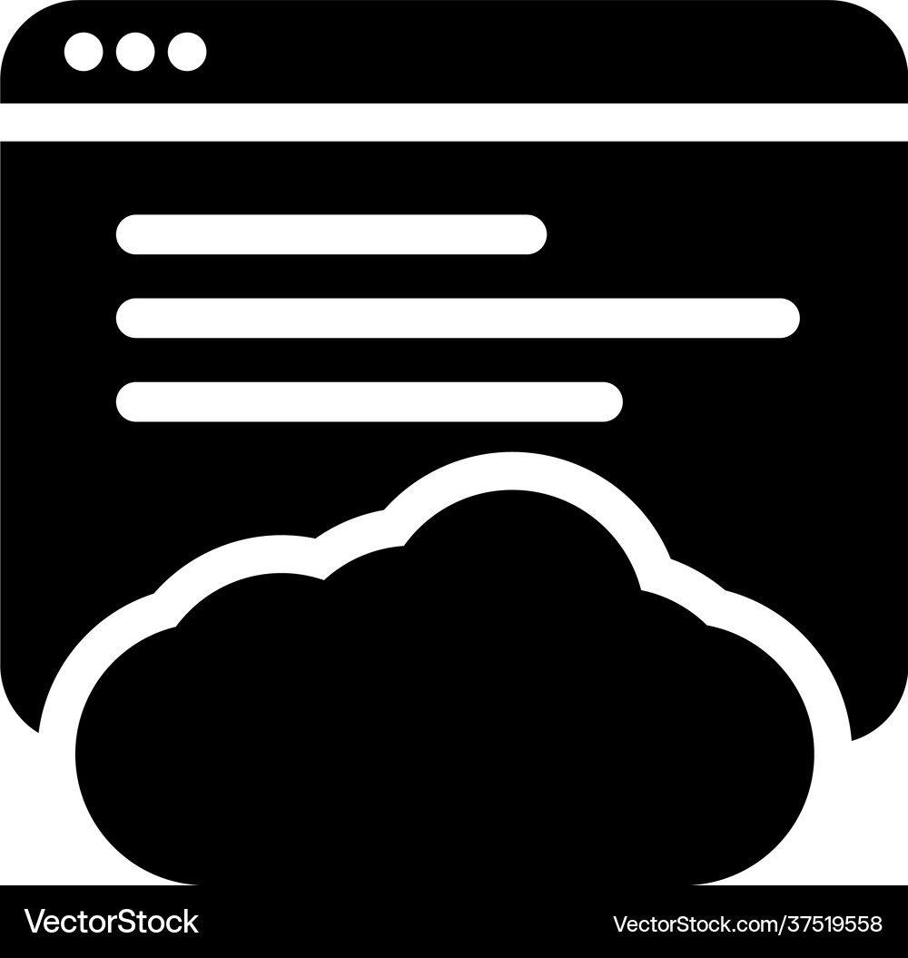 Cloud website Royalty Free Vector Image - VectorStock