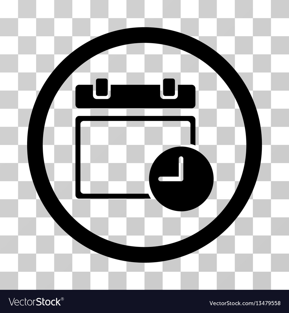 Date And Time Rounded Icon Royalty Free Vector Image