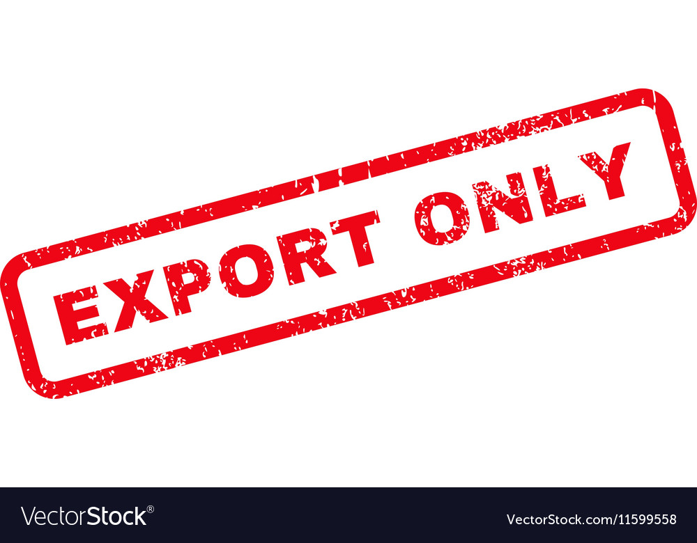 Export only text rubber stamp