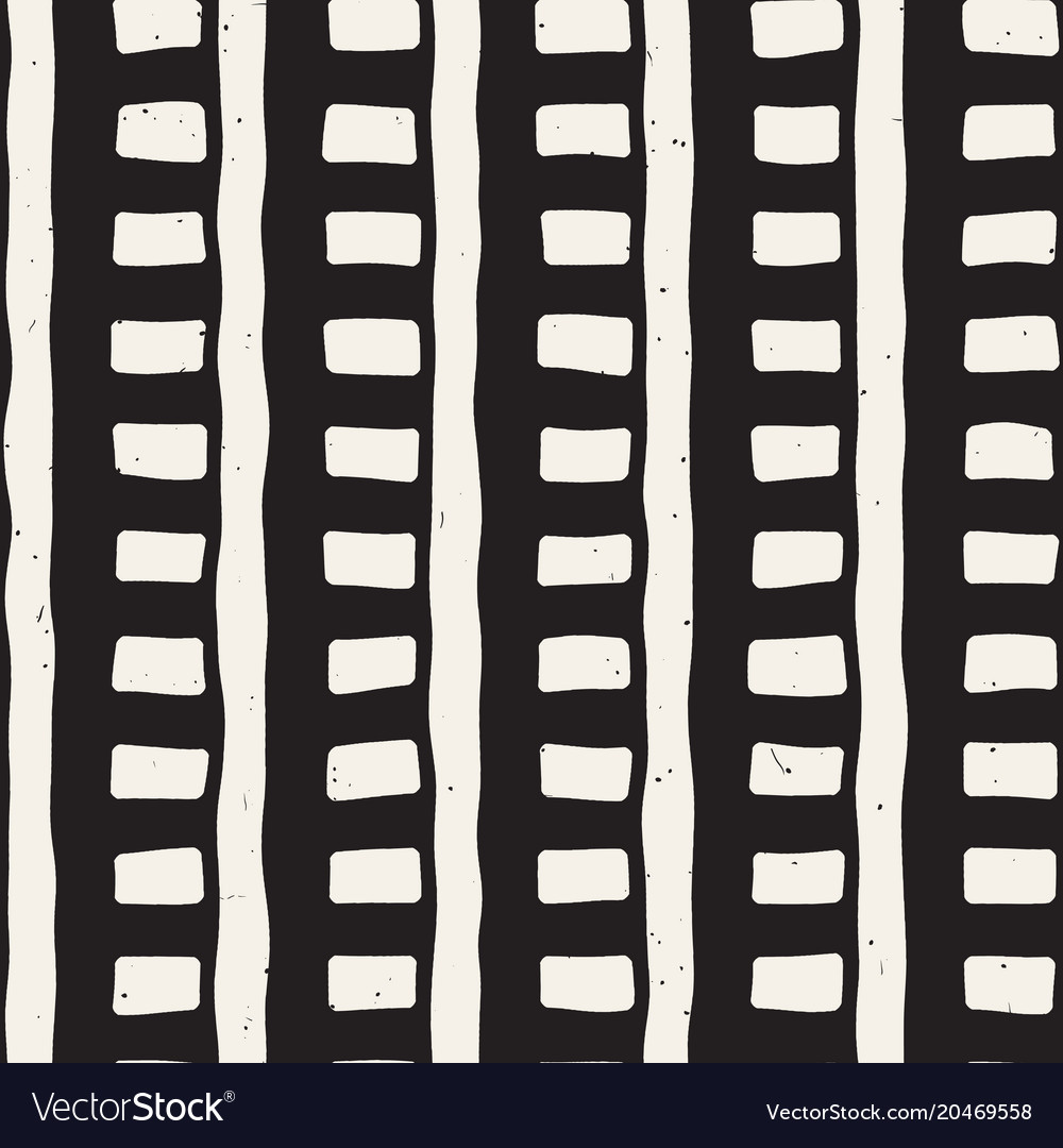 Hand drawn seamless repeating pattern with lines