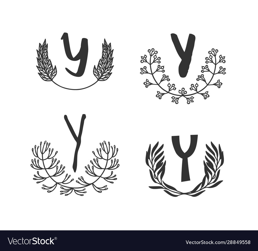Handgezeichnete Monogrammobjekte für den Entwurf vector image Handgezeichnete Monogrammobjekte für den Entwurf