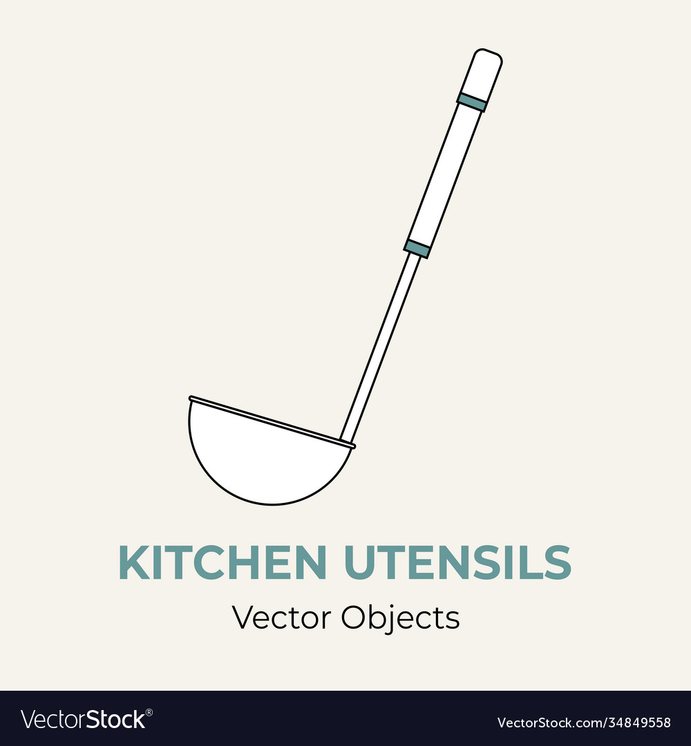 Ladle soup simple form Vector Image Ladle soup simple form