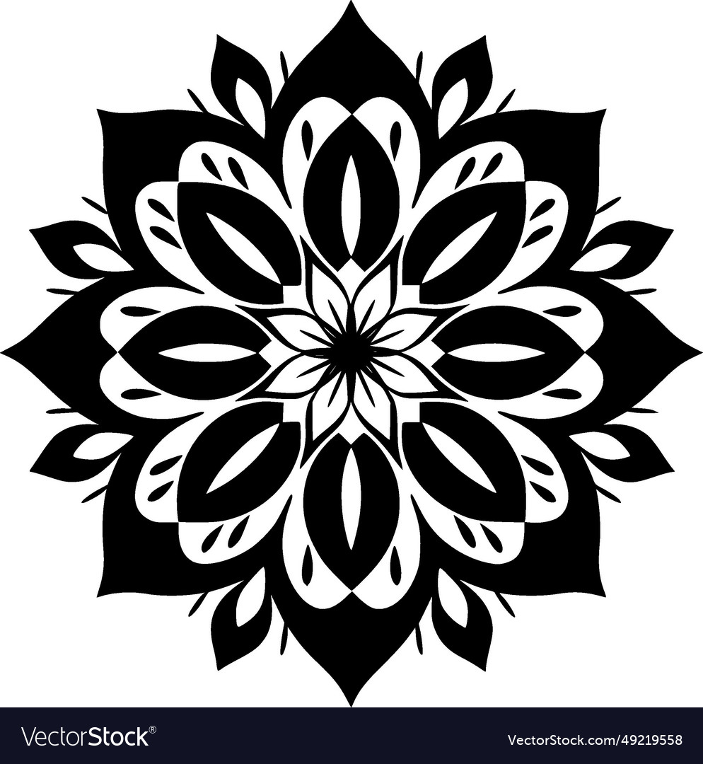 Mandala - minimalist and flat logo