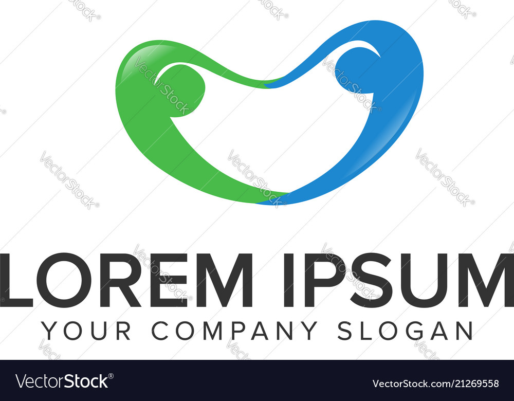 People care logo design concept template