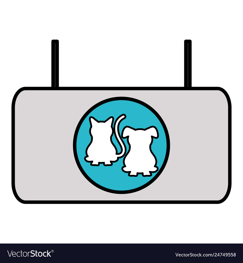 Pet Shop Banner Hanging Royalty Free Vector Image