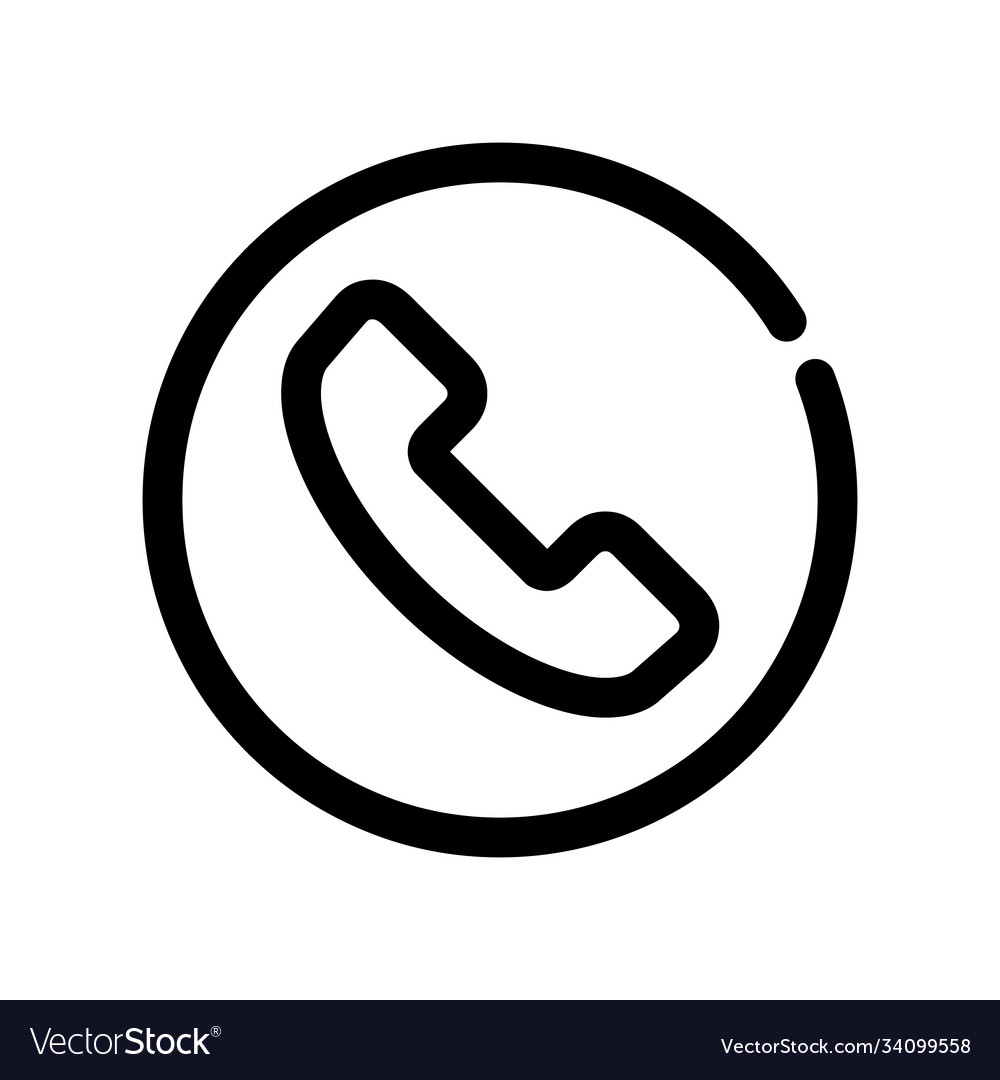 Phone outline icon Royalty Free Vector Image - VectorStock