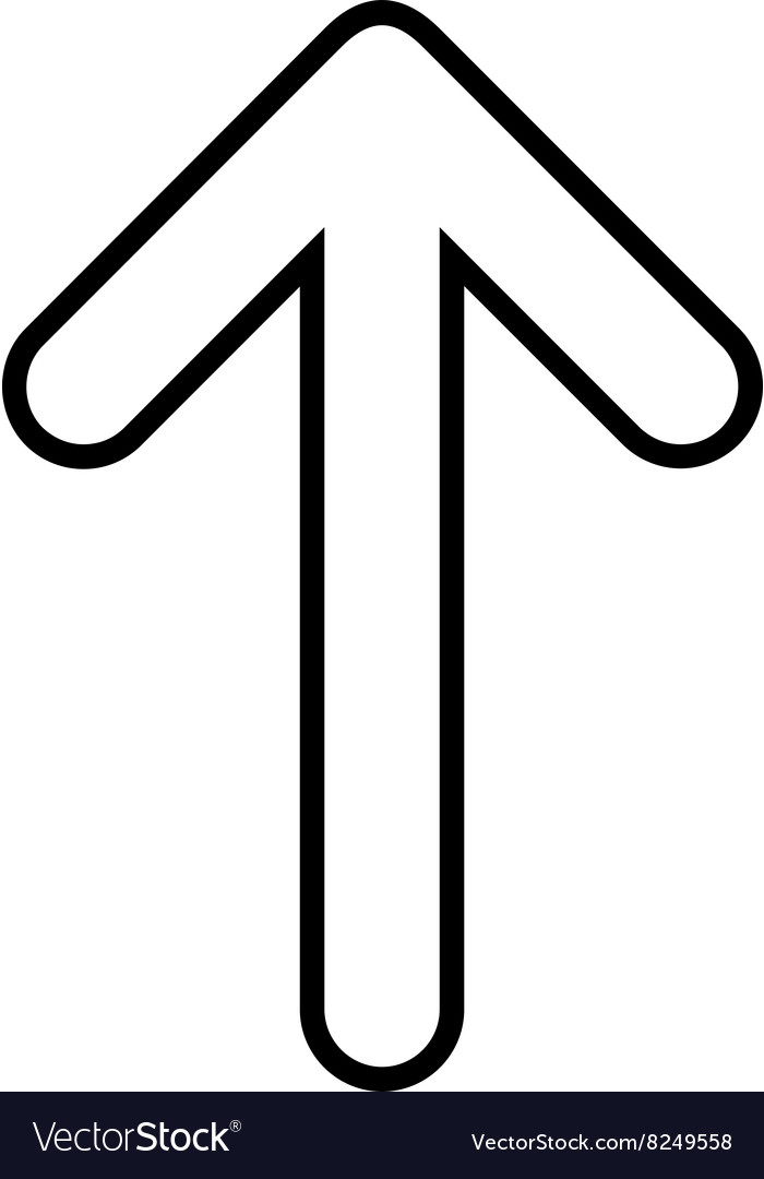 Rounded arrow up stroke icon
