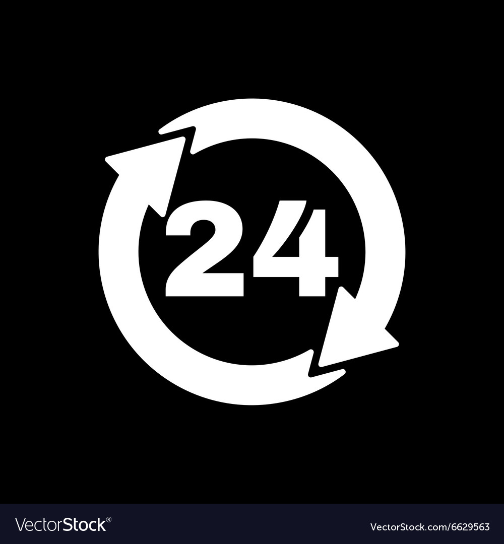 24 hours icon twenty-four open symbol