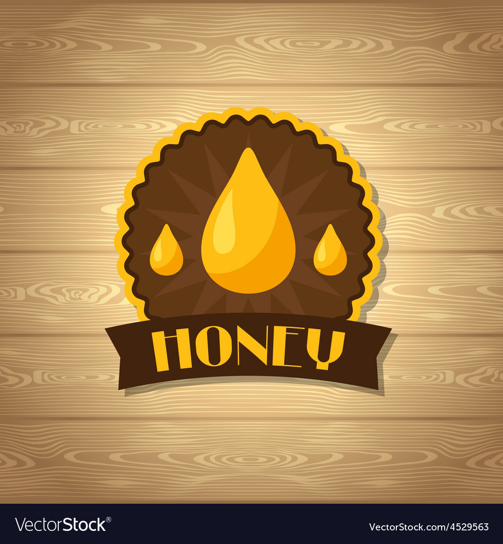 Background design with honey and bee objects