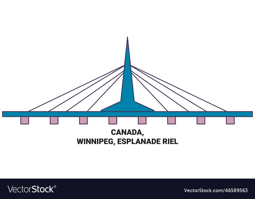 Canada winnipeg esplanade riel travel landmark Vector Image