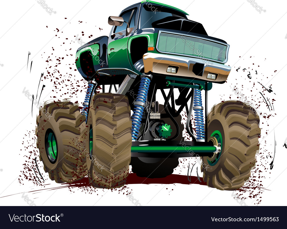 Cartoon Monster Truck Royalty Free Vector Image