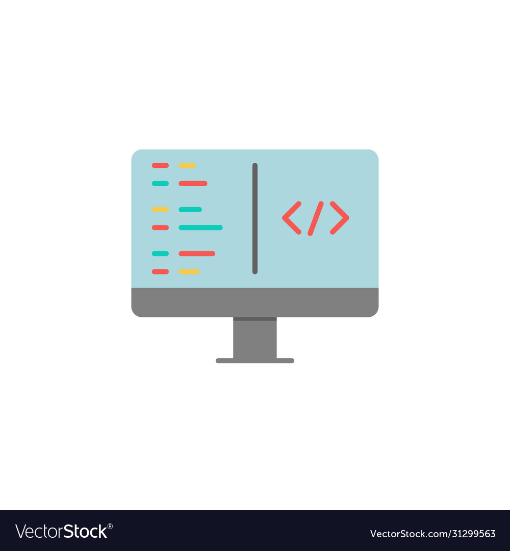 Computer programming icon symbol isolated Vector Image Computer programming icon symbol isolated